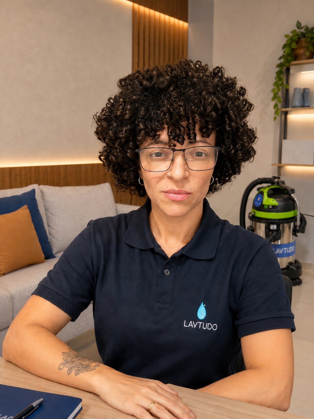 Janaina, profissional da LavTudo em uniforme